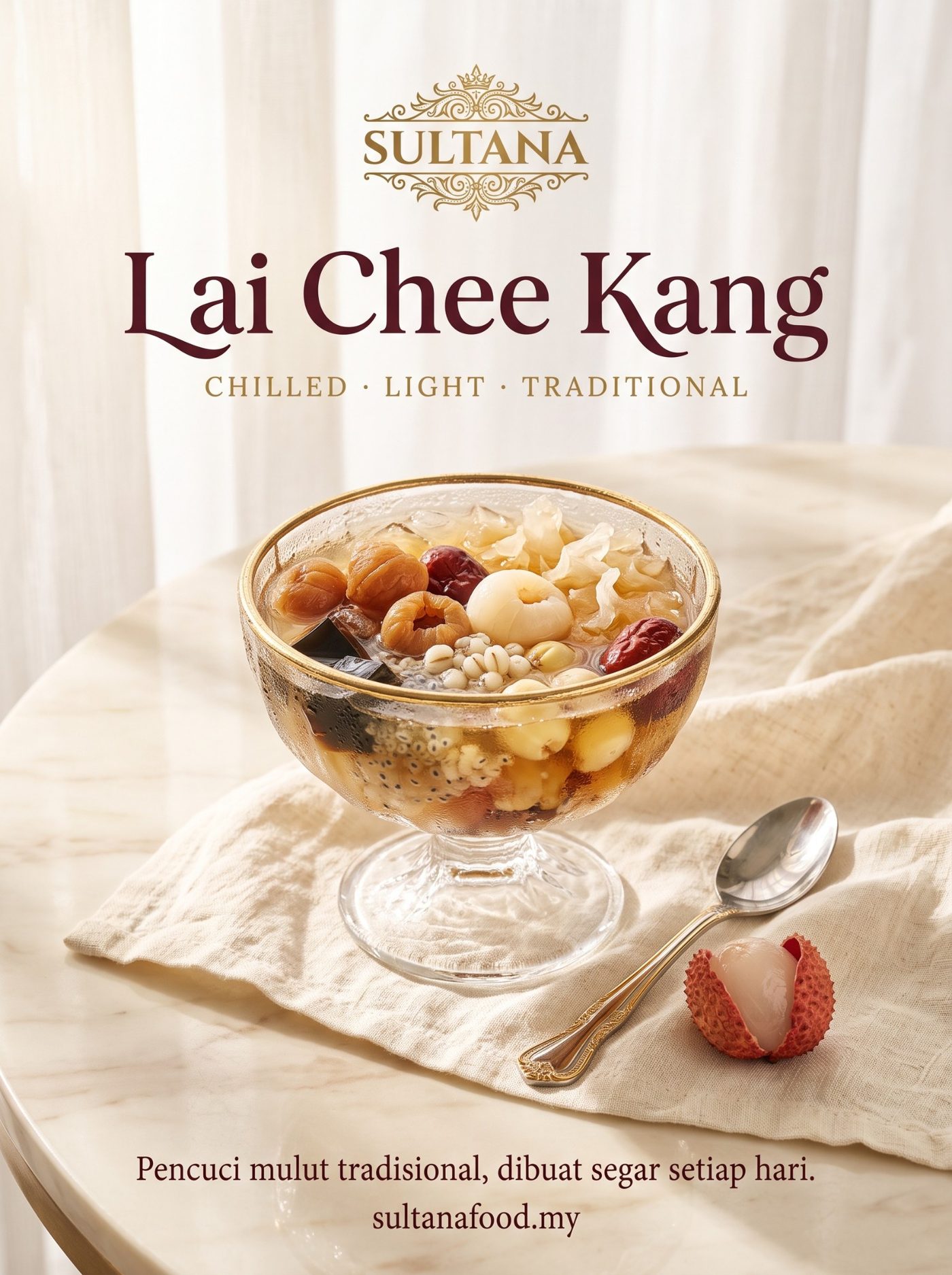 Poster: Lai Chee Kang, chilled, light and traditional